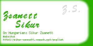 zsanett sikur business card